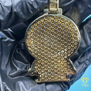 Colgante de Personaje de Dibujos Animados en Plata 925 con Incrustaciones de Circonitas, Joyería Hip Hop - Product Image 2