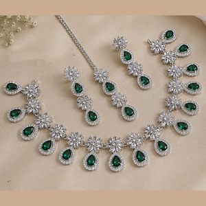 Ensemble collier et boucles d'oreilles plaqué or pour femme JeweleMarket, style ethnique, idéal pour mariage ou fête - Product Image 2