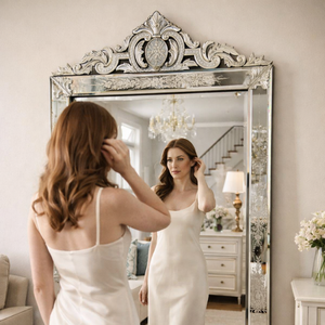 Miroir décoratif baroque vénitien élégant |   Miroir mural en verre de style antique de luxe pour la décoration intérieure de la chambre, de l'hôtel et de la maison - Product Image 3