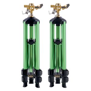 Lot de 2 arroseurs à impact robustes à tête en laiton sur base trépied, connecteur NH 3/4 po, grande portée 360 degrés pour jardin - Product Image 6