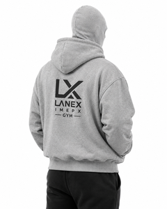 OEM Custom Men's Oversized Full Zip Balaclava Hoodie, Heavyweight Cotton Fleece Face Mask Sweatshirt, Private Label Streetwear - Product Image 4