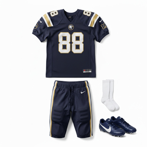 Tenue complète de football américain personnalisée, sublimée, couleurs d'équipe, logo, vêtements de performance professionnels pour le jour du match - Product Image 5