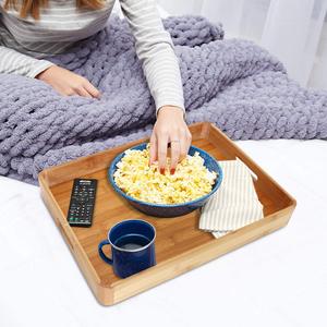 Food Serving <b>Trays</b> Rectangular Shape <b>Large</b> <b>Tray</b> Multipurpose Use Hotel Restaurant Supplies Decorative Wooden <b>Trays</b> Set of 2 - Product Image 5