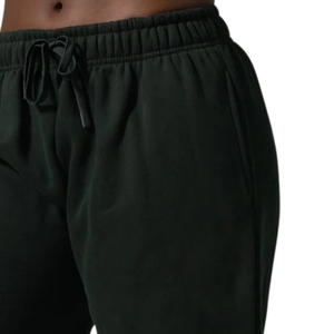 Pantalon de survêtement ample vert foncé pour femme, coupe décontractée, en molleton doux, avec taille élastique, idéal pour la détente, l'entraînement et la gym - Product Image 3
