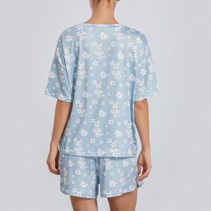 Conjunto de Camiseta y Pantalones Cortos para Mujer con Logotipo Personalizado, Tejido de Algodón, Estilo Urbano, Corte Regular, Decoración con Estampado Personalizado - Product Image 6
