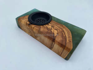 Elegante caja de incienso de madera epoxi hecha a mano para quemar carbón Oud y regalos espirituales - Product Image 2