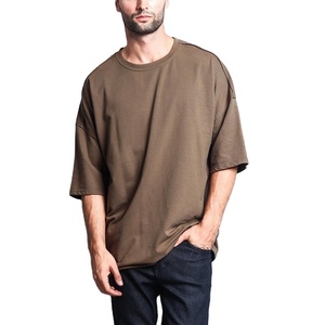 Camiseta de Hombre Lisa de Algodón 100% de Primera Calidad a Precio de Mayoreo, Personalizada con el Logotipo de su Marca, Camiseta Informal de Hombre de Talla Grande - Product Image 3