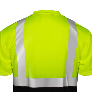 T-shirt de travail haute visibilité respirant à manches courtes avec logo et taille personnalisés, vêtements de travail réfléchissants pour hommes - Product Image 4