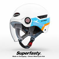 Nouveau Casque Moto Jet ABS Super Rapide à Libération Rapide Toutes Saisons Garantie 1 An Taille Ajustable Idéal Été