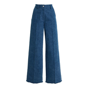 Pantalons en jean personnalisés avec broderie et couleur, jeans pour femmes, vente en gros, jeans amples et décontractés pour femmes - Product Image 2