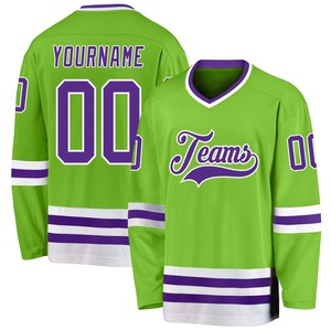 Maillot de hockey sur glace personnalisé, imprimé par transfert thermique, 100% polyester respirant, unisexe adulte, service OEM, couleurs résistantes à la décoloration - Product Image 5
