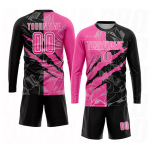 Uniforme de Fútbol Personalizado con Diseño de Grafiti Rosa, Negro y Blanco, Sublimado, Estilo Urbano, para Deportes - Product Image 4