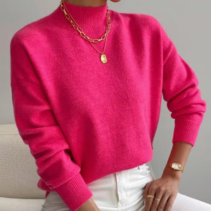 Pull en tricot surdimensionné pour femme, coupe décontractée, manches longues, chaud, décontracté, mode quotidienne, automne-hiver, personnalisé, 100% coton - Product Image 1