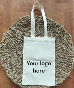 Custom Eco-Friendly 6 oz Cotton Canvas Silk-screen Printed Promotional Tote <b>Bag</b> Letter Pattern Logo Eco <b>Craft</b> Brand Custom Logo - Product Image 5
