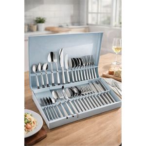 Ensemble de couverts modernes en acier inoxydable, vente en gros, ensemble de couverts de luxe pour la maison, la cuisine, les restaurants, les mariages, les événements, fournitures de table - Product Image 1