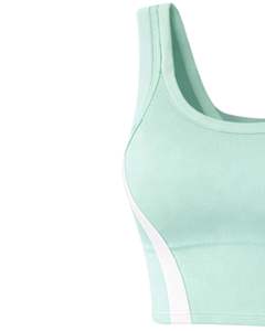 ชุดเซ็ตเสื้อครอปท็อปสีเขียวมิ้นท์และกระโปรงมินิสั้นสำหรับผู้หญิง ออกแบบโดยผู้ผลิต คอวี แขนกุด เอวสูง ทรงเข้ารูป ชุดสองชิ้นสำหรับฤดูร้อน - Product Image 4