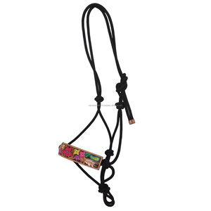 Quality Assured Genuine Leather Made Horse Racing Rope <b>Halter</b> With Floral Designed Leather Nose Band at Cheap Price Top Supplier - Product Image 4