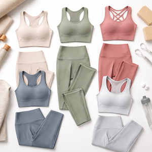 Vêtements de yoga réversibles en gros avec options de logo personnalisé sur le devant - Fournisseur OEM de tenues de yoga en gros - Product Image 5