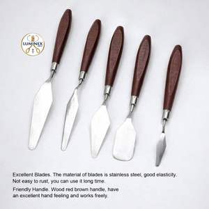 5 Couteaux à Peindre en Acier Inoxydable, Spatules, Couteaux à Palette, Accessoires de Peinture à l'Huile, Ensemble de Mélange de Couleurs pour Huile - Product Image 2