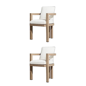 Silla Nórdica Moderna con Estructura de Madera, Asientos Tapizados en Tela Natural, Silla Individual para Comedor, Ecológica, Impermeable y Duradera - Product Image 4