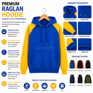 Sudadera con Capucha Cosh International Sorority Sisterhood, Color Azul y Amarillo, Bloques de Color, para Mujer, de Algodón Tejido Transpirable, con Bolsillo Delantero - Product Image 6