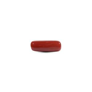 Natural Red Coral 7.2 Carat Oval Cabochon Loose Gemstone for Fine Jewelry - Product Image 1