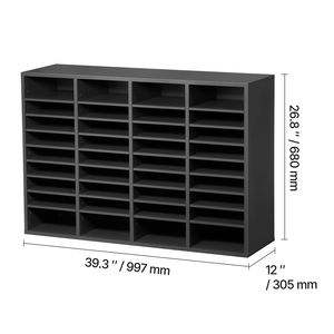 Organisateur de magazines en bois réglable avec 36 compartiments pour usage de bureau - Product Image 4