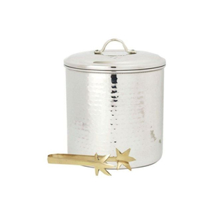 Cubo de hielo de aluminio al por mayor con mango de asta de ciervo, enfriador de vino de metal con cabeza de ciervo, enfriador de champán plateado y dorado para hotel y hogar - Product Image 3