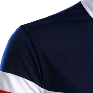 Camisetas Polo de Golf de Manga Corta de Primera Calidad con Diseño de Paneles Múltiples, Cuello Camisero, Ropa de Trabajo de Oficina, Camisetas para Hombre - Product Image 3