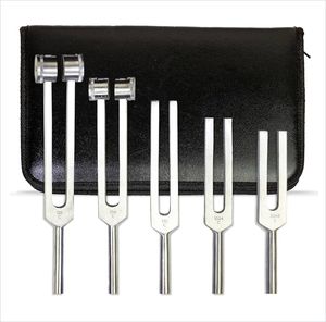 Juego de Diapasones de Alta Calidad de 5 Piezas, de Aluminio Médico, C128, C256, C512, C1024, C2048, con Martillo de Goma para Sanación y Terapia, con Certificación CE - Product Image 6