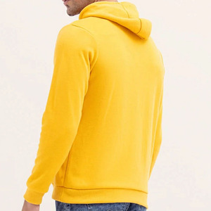 Sweat-shirt à capuche en molleton 100% coton pour homme, de haute qualité, épais, avec motif uni, col à capuche pour l'hiver - Product Image 4