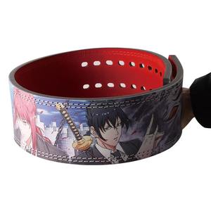 เข็มขัดยกน้ำหนักหนังวัวลายอนิเมะ เข็มขัดยกน้ำหนักแบบคันโยกสำหรับผู้ชาย  รับทำโลโก้ตามสั่ง เข็มขัดออกกำลังกายสำหรับฟิตเนส - Product Image 6