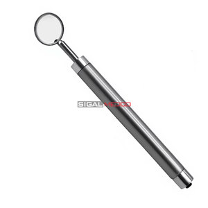 Premium Quality Manual Dental Mouth Mirror LED Light Silver Color Ergonomic Handle German Stainless Steel Oral Examination - Product Image 2