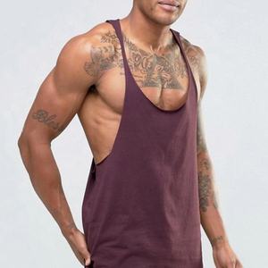 <b>Vest</b> With Extreme <b>Racer</b> <b>Back</b> Long Singlet in Oxblood for Men Lightweight Fitness Gym Training Tank Top - Product Image 1