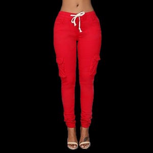 กางเกงเอี๊ยมขายส่งสำหรับผู้หญิงไซส์ใหญ่ กางเกงคาร์โก้ มีกระเป๋าข้าง เอวยางยืดระดับกลาง สวมใส่สบาย ระบายอากาศได้ดี แห้งเร็ว เหมาะสำหรับฤดูร้อน เป็นมิตรต่อสิ่งแวดล้อม - Product Image 2