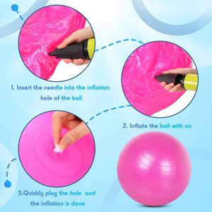 Juego de 3 Pelotas de Equilibrio para Yoga de 55/65/75 cm para Ejercicio, Parto, Embarazo, Gimnasio, Fisioterapia, Fitness y Estabilidad - Product Image 3