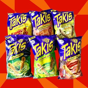 Chips Picantes Takis Favoritos con Textura Crujiente de Tortilla Enrollada y Potente Sabor a Chile y Lima, Ideales para Fiestas y Cine - Product Image 1