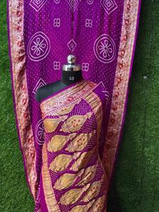 Sari en soie bleu roi dessiné à la main pour femme, traditionnel indien pakistanais, longueur ras du sol, ethnique, coupe classique, toutes saisons - Product Image 5