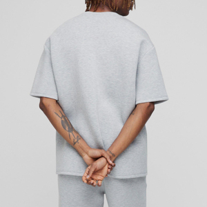 เสื้อยืดโอเวอร์ไซส์ผู้ชายผ้าฝ้าย 100% แขนสั้น ดีไซน์เรียบง่าย ขายส่ง - Product Image 2
