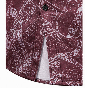 Camisa de Manga Corta Estampada de Lujo para Hombre con Acabado Elegante, Tela Transpirable y Construcción de Primera Calidad - Product Image 5