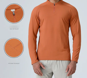 Prix d'usine – Chemises à manches longues pour hommes – Tricotées unies 100 % coton, séchage rapide, haute qualité, meilleures ventes - Product Image 5