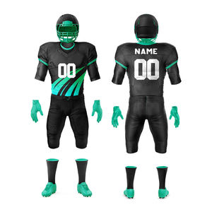 Top Quality American Football Uniform Kit Polyester Made Sportswear American Football Uniform Set With Team Name And Number - Product Image 6
