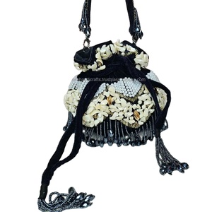 Bolsa Potli bordada India hecha a mano para bodas, artesanías de lujo, superventas en Qatar, Bahrein, Canadá - Product Image 1
