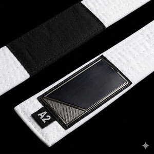 Cinturones de Jiu Jitsu Brasileño de Algodón y Poliéster, Cinturón de Kimono para MMA BJJ con Logotipo Personalizado - Product Image 5