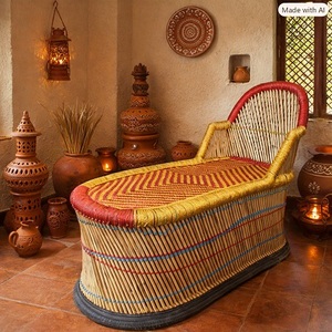 Chaise longue en rotin tropical pour l'extérieur, mobilier de patio avec dossier solide, design moderne, siège de jardin durable, chaise longue pour le bord de la piscine - Product Image 2
