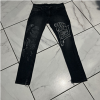 Jeans en denim droit pour homme - 100% coton, séchage rapide et respirant, logo et couleur personnalisables, prix bas