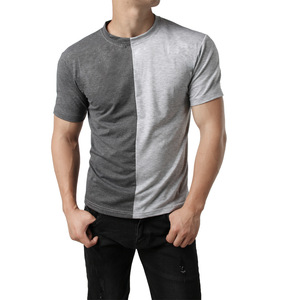 T-shirt décontracté pour homme, coupe classique, 100 % coton, design tendance, bicolore personnalisé, vente en gros - Product Image 5