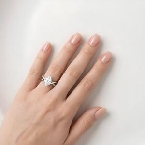 1 CT Marquise Cut Lab Grown Diamond 4 Prong Set Engagement Ring Round Cut Side Stones IGI Certified 10K 14K 18K Solid Gold - Product Image 6