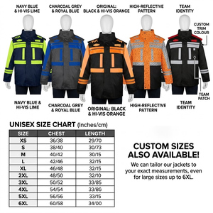 Veste de sécurité réfléchissante de qualité supérieure Cosh Sports, design durable noir et orange avec coupe athlétique pour une haute visibilité - Product Image 2