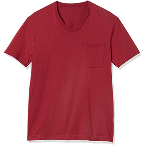 Camiseta con Cuello en V para Hombre, 100% Algodón, 180 GSM, Precio al por Mayor, con Logotipo Personalizado, Lisa, Hecha a Medida - Product Image 4